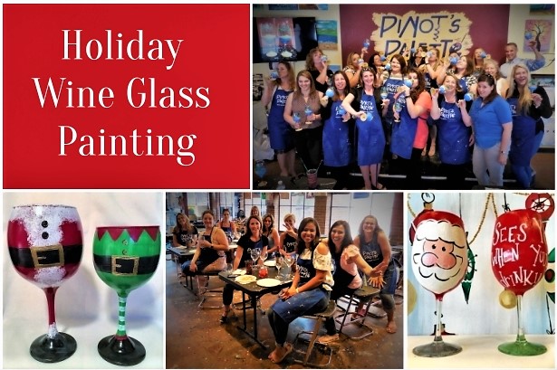 Holiday Wine Glass Painting